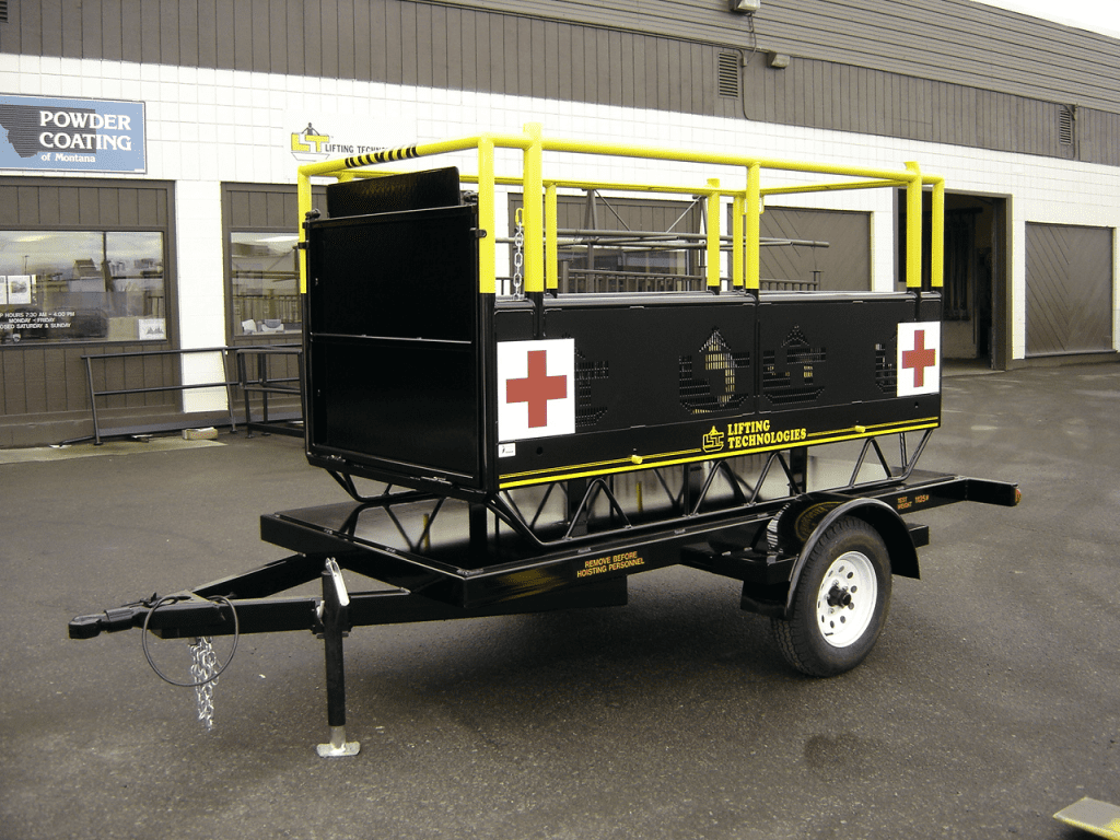 rescue-man-basket-trailer Rescue Safety Cage with Trailer