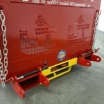 Forklift Basket. Back view, pin system