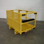 Custom Forklift Platform for Telehandler. Corner view