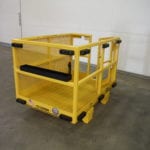 Custom Forklift Platform for Telehandler. Corner view