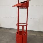 Custom One Man Basket with Sloped Roof. Side view