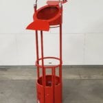 Custom One Man Basket with Sloped Roof. Side view