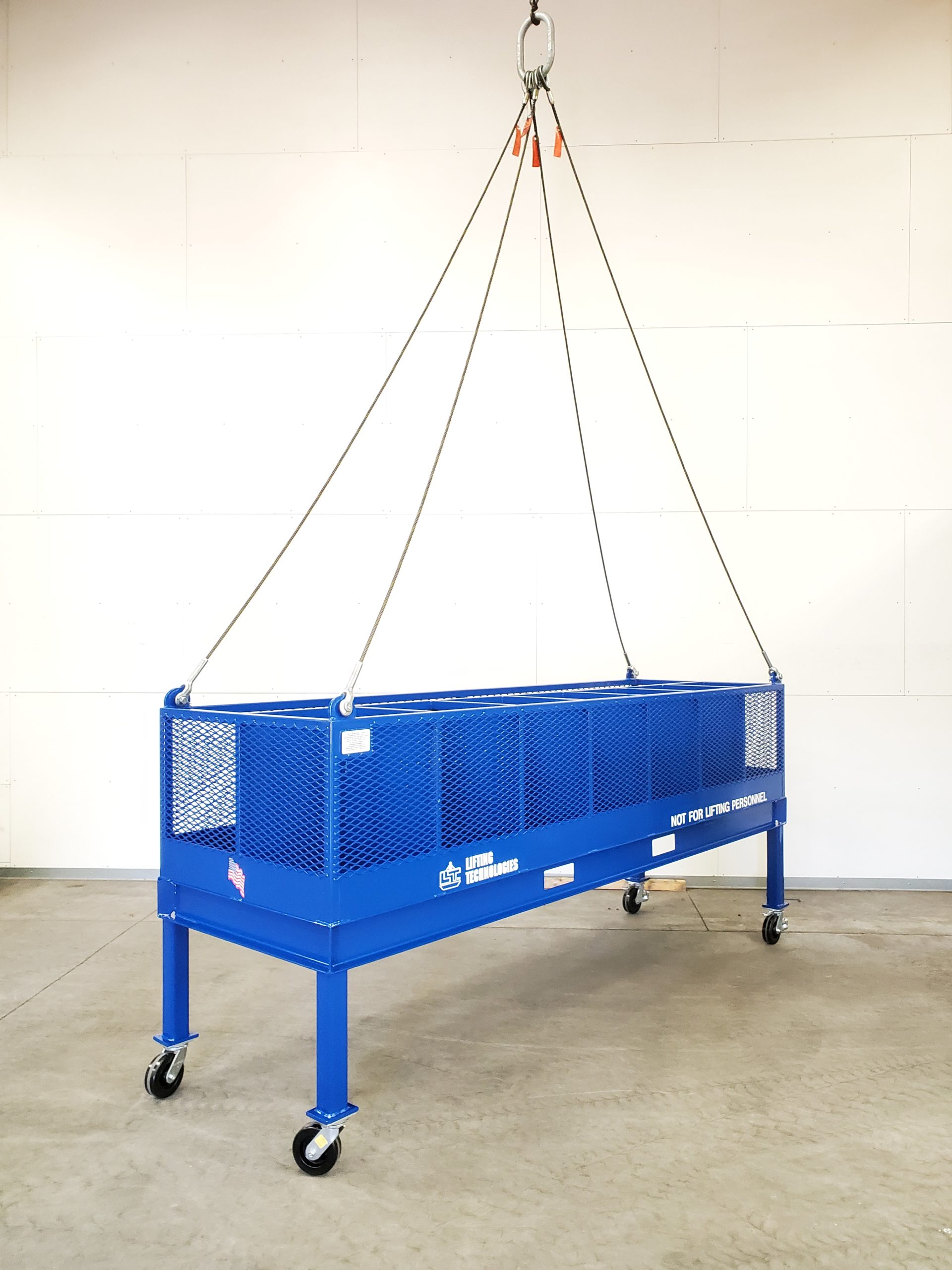 Custom Material Handling Basket. Side view