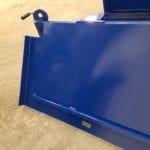 Custom Locking Material Platform. Side view, open lid