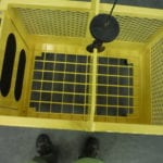 Custom Material Only Platform with Ramp and Casters. Top view