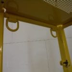 Custom 2 Man Basket with Removable Panel. Overhead fall protection anchorage