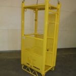 Custom 2 Man Basket with Removable Panel. Side view