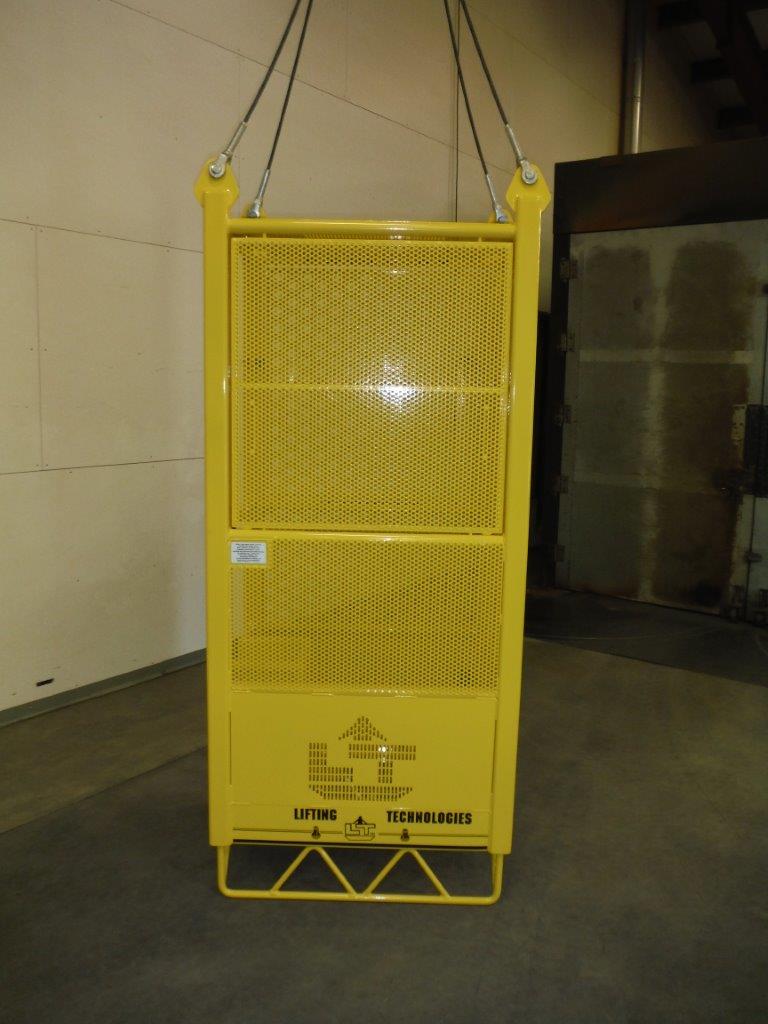 Custom 2 Man Basket with Removable Panel. Side view
