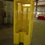 Custom 2 Man Basket with Removable Panel. Back view