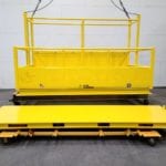 Custom Cantilever Manbasket with Overhead Structure. Front view