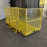 Custom Material Basket Forklift Only. Back view