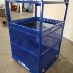 Custom Material Handling Platform for Forklift or Crane. Side view