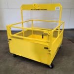 Custom 1/2 Ramp Single Pick with Casters and Brakes. Front view