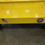 Custom 1/2 Ramp Single Pick with Casters and Brakes. Back view, casters