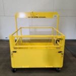 Custom 1/2 Ramp Single Pick with Casters and Brakes. Front view