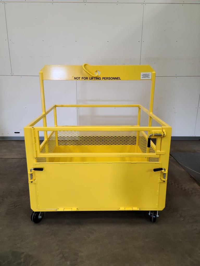 Custom 1/2 Ramp Single Pick with Casters and Brakes. Front view