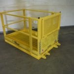 Custom Forklift Platform with Inner Grabrail. Side view