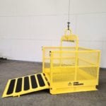 Custom Material Platform. Side view, open ramp