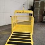 Custom Material Platform. Front view, open ramp