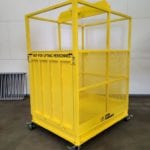 Single Pick Material Platform With Custom Tarp. Side view