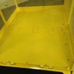 Single Pick Material Platform With Custom Tarp. Inside view