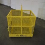 Custom Single Pick Material Basket. Side view