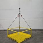 Custom Material Hoisting Platform. Side view