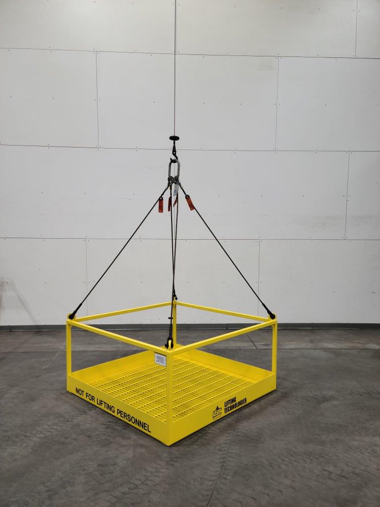 Custom Material Hoisting Platform. Side view
