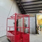 Custom Four Man Platform with Overhead Structure. Side view
