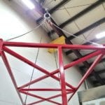 Custom Four Man Platform with Overhead Structure. Overhead structure
