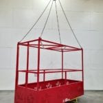 Custom Four Man Platform with Overhead Structure. Side view