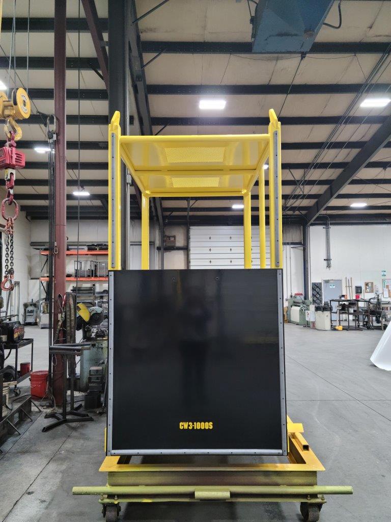 Custom Three Man Cantilever Platform for Bridges and Dams. Side view