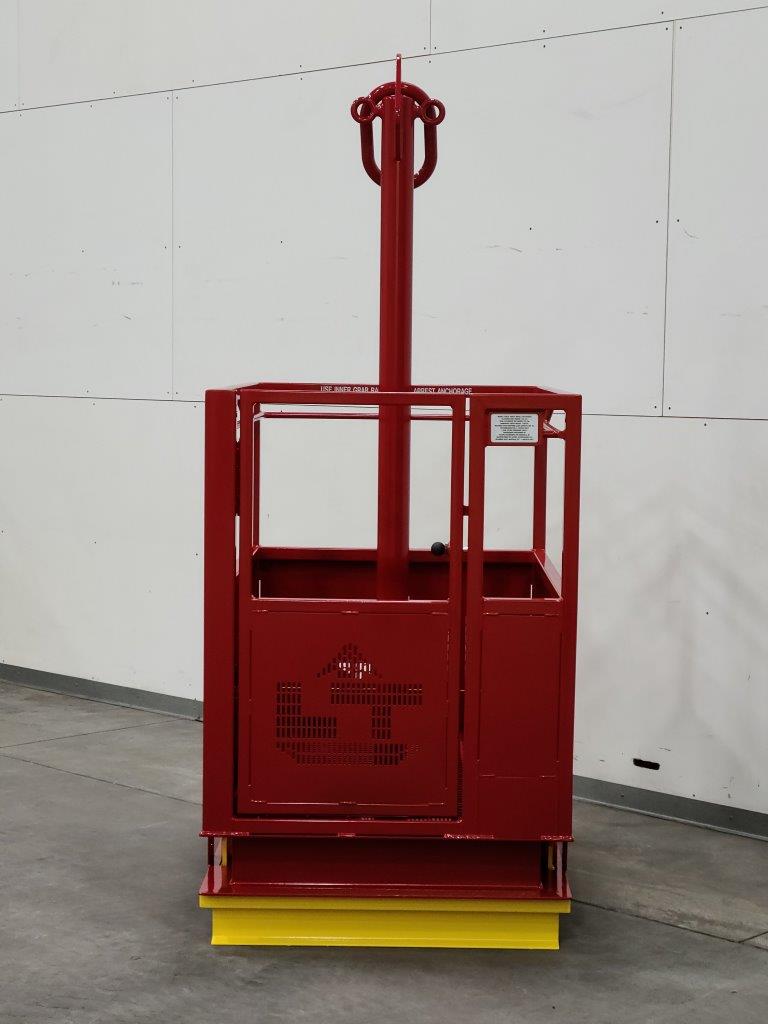 Custom Two Man Basket with Centerpick Post. Front view