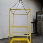 Custom Material Platform for Hoisting Portable Toilets. Front view