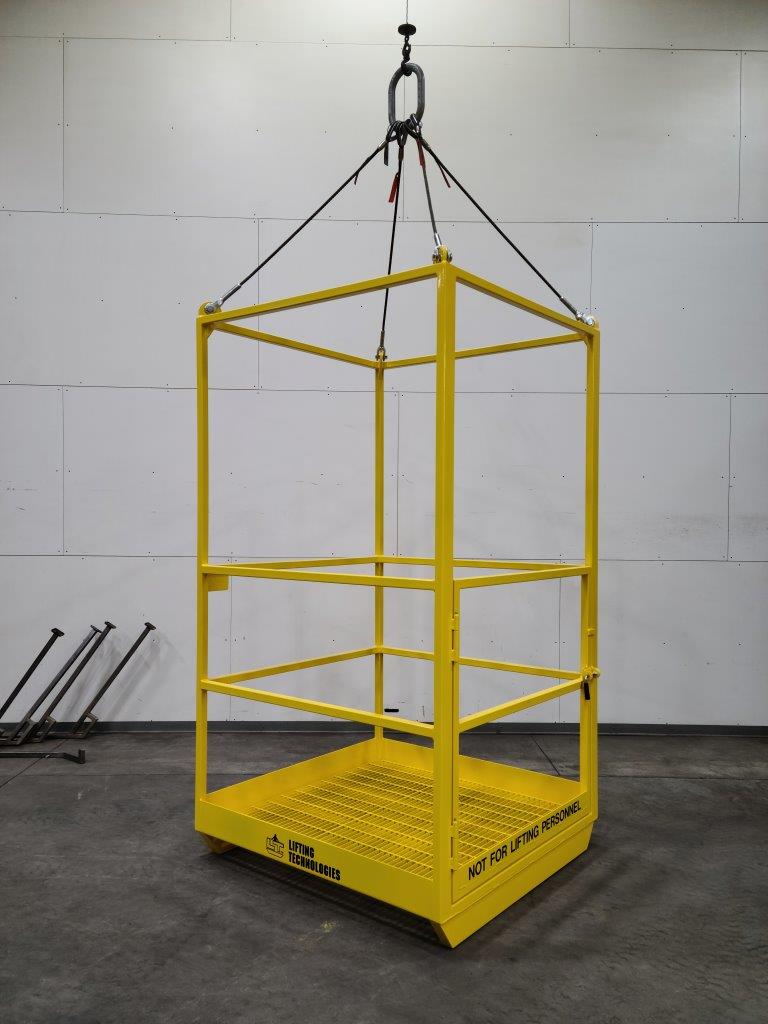 Custom Material Platform for Hoisting Portable Toilets. Side view