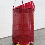 Custom Four Man Crane Suspended Platform with Escape Hatch. Side view