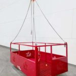 Crane Suspended Professional Man Basket. Side view