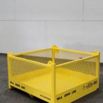 Stackable Material Basket, Forklift & Crane Hoisting. Side view