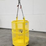 Custom Round Material Crane Hoisting Platform. Side view