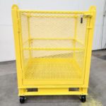 Material Hoisting Platform with Forklift. Side view