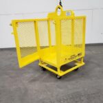 Material Basket. Side view, open door