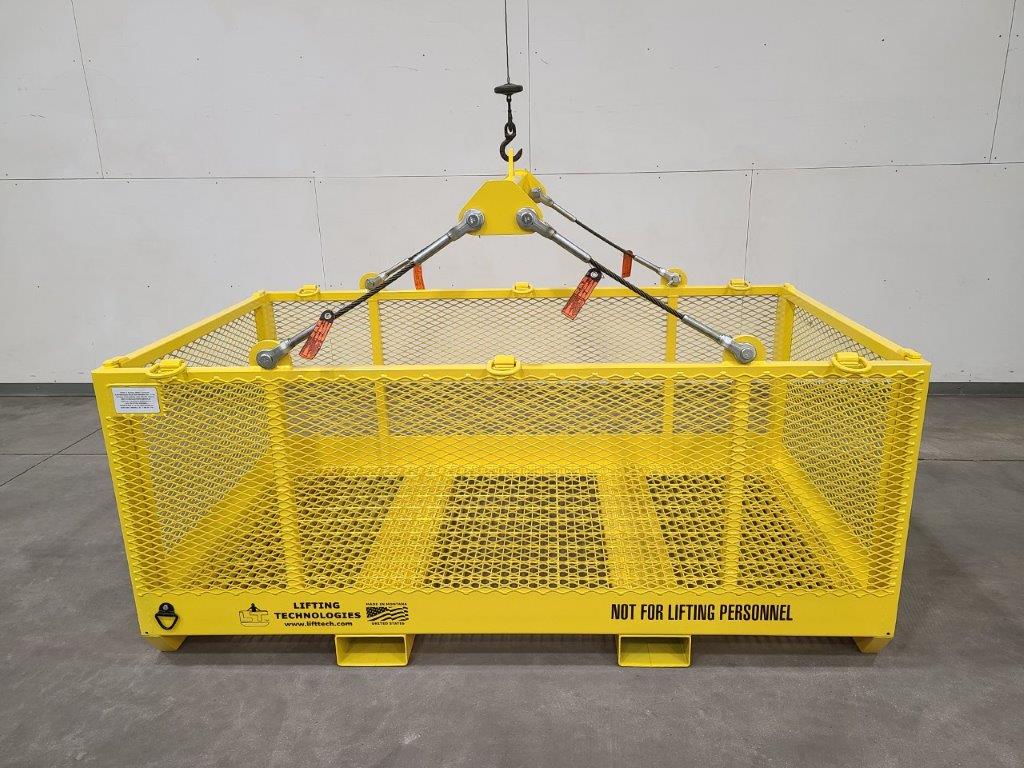 Material platform viewed from the front with closed gates