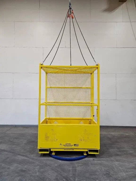 Crane-Suspended & Forklift-Hoisted Personnel Platform - Front View